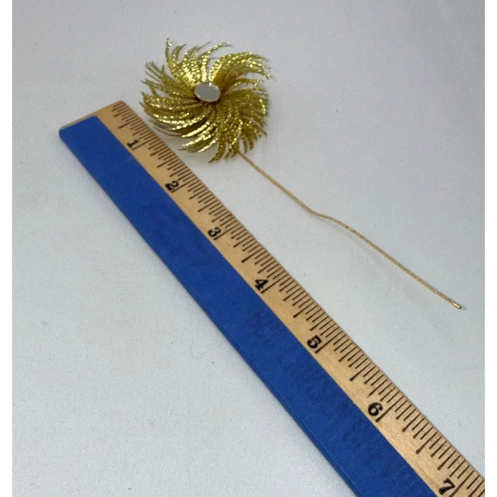 Unbranded Floral Picks Gold Metallic Sunburst Mirror Lot 5pc